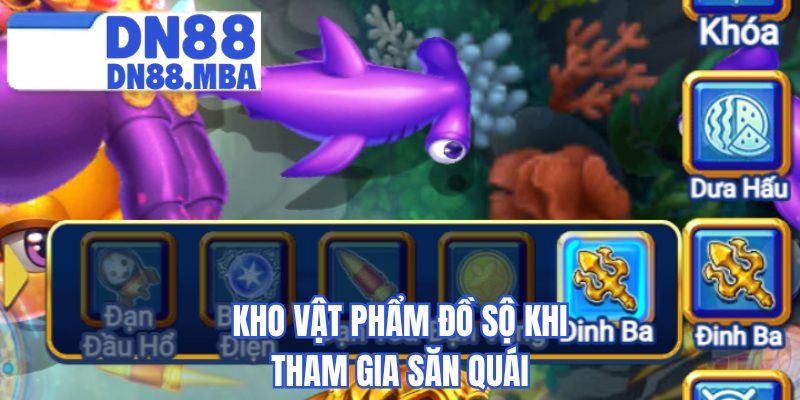 Kho vật phẩm đồ sộ khi tham gia săn quái